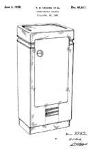 Norman Bel Geddes Servel Refrigerator, Patent D-95,817