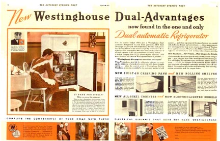 Westinghouse Ad Saturday Evening Post April 16, 1932