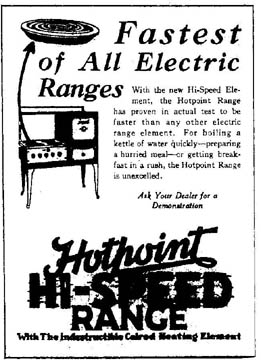 Ad for the Hotpoint Range