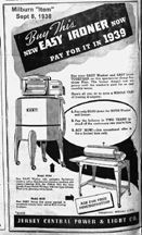 Ad for Easy Washers and Ironers 1938