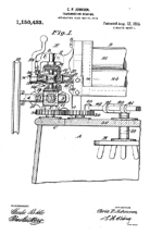 Johnson Washer Gearing Patent No. 1,150,433