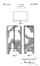 Raymond Loey Sears Refrigerator, Patent D-103,823