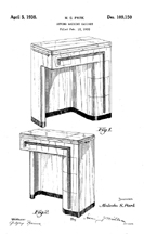 Art Deco Sewing machine Case Design Patent D - 109,150