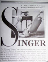 1932 Ad for the Singer Vacuum Cleaner