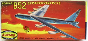 Aurora plastic model kit for the Boeing B-52 Stratofortress  box art by Jo Kotula
