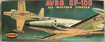 Aurora plastic model kit for the AVRO CF-100 Canuck box art by Jo Kotula