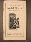 Kodak Six-16 Camera -instruction book