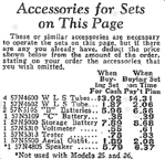 1929 Sears Catalogue Radio Ads for Radio Accessories
