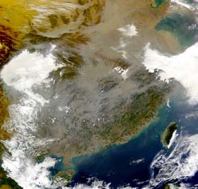 Satellite Picture of China's Atmosphere