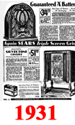 Sears Catalogue Radio Ads for 1931