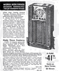 1937 Sears Catalogue Ad for the M-4485 Silvertone Console  Radio