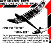 Berkeley Sin-Jet made for jetex 1952-1954