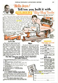 A.C. Gilbert Company Ad for the Big Boy Tool Set