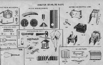 erector set parts catalog