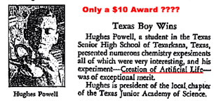 A.C. Gilbert Company 1936 3rd prize award for chemistry to Hughes Powell