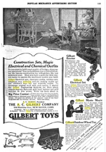 1916 Ad for A.C. Gilbert Company Elementary Electricity Set