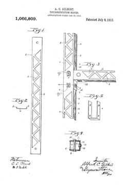 Original Erector patent no 1,066,809