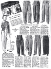 Trousers page from the 1930 Sears Catalogue