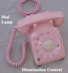 Western Electric Model 500 Desk phone with a dial lamp