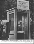 Advertising showing old and new phone booths together