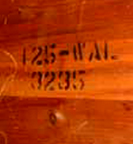  Cavalier Cedar Chest Serial Number example 125 WAL 3235 