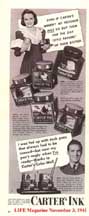 Carter Ink Ad LIFE Nov 3, 1941