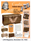  Cavalier Stow-Away Chest Advertising from LIFE magazine, November 23, 1942 