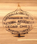  Mark from the National Association of Cedar Chest Manufacturers