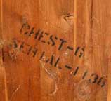  Cavalier Cedar Chest Serial Number: Chest 6 Serial 1136