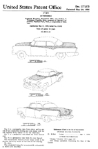 1955 Dodge Lancer Design Patent D - 177,875