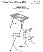 The TV Table Patent D-179830