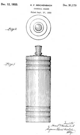 Gaiety Cocktail Shaker Patent D91179