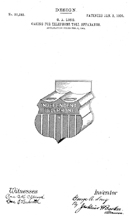 Shield (independent) payphone Collector patent D- 37,263