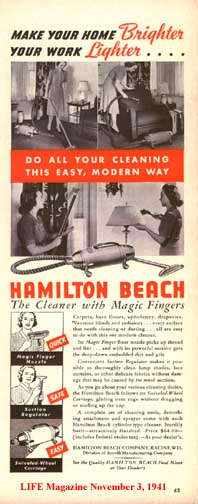 11-3-41 Ad for the Hamilton-Beach Vacuum