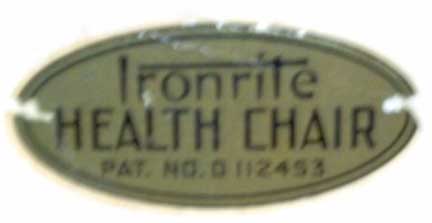 Ironrite Health Chair Decal