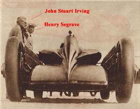 John Stuart Irving and the Golden Arrow Land Speed Car