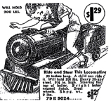 Sears Ad for a Pedal car in the form of a Locomotive