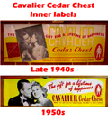  Cavalier Cedar Chest Inner Label from the late 1940s and 1950s 