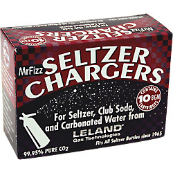 Package of Leland Mr. Fizz CO2 Cartridges