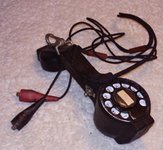 Telephone Lineman's Handset showing Dial 