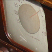 Closeup of the Dial, General Electric TV