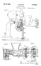  Sunbeam Mixmaster Meat Grinder Patent No.1,975,949 
