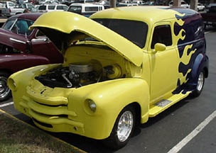 Customized 48 Chevy panel Truck