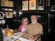 Karyn and Frank in the O. henry Booth Petes Tavern NYC