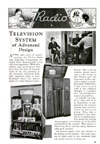 Article about Philco TV Popular Mechanics November, 1937
