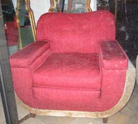 The Red Sculpted Pile Deco Chair