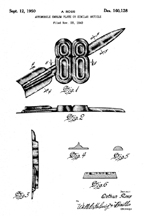 Olds Rocket 88 Badge, Design patent D-160,128