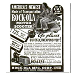Ad for the Rockola Scooter from Popular Mechanics, August 1938