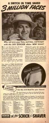 Schick Ad from LIFE magazine Oct 6, 1941