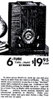 1938 Sears Catalogue Ad for the M-1938 Table Radio